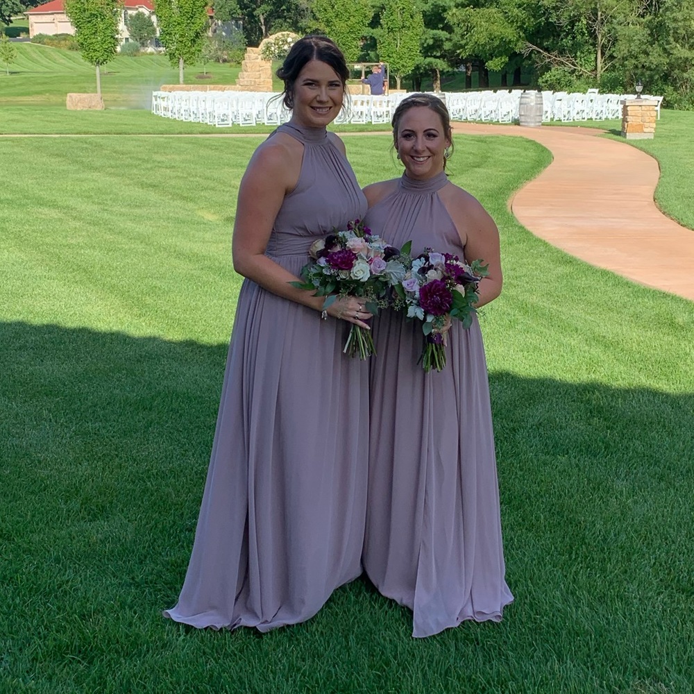 Bridesmaids dress, size A10, worn once! Color-Dusk